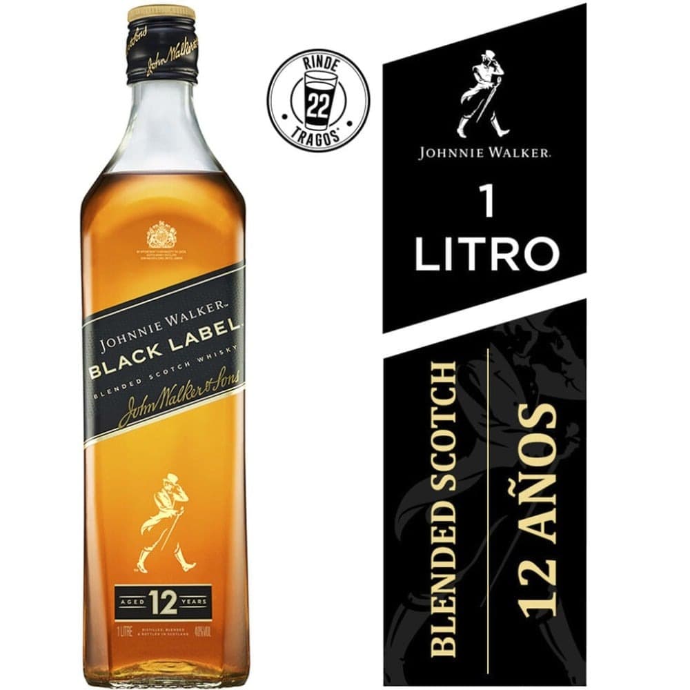 Whisky Johnnie Walker Black Label 1000ml