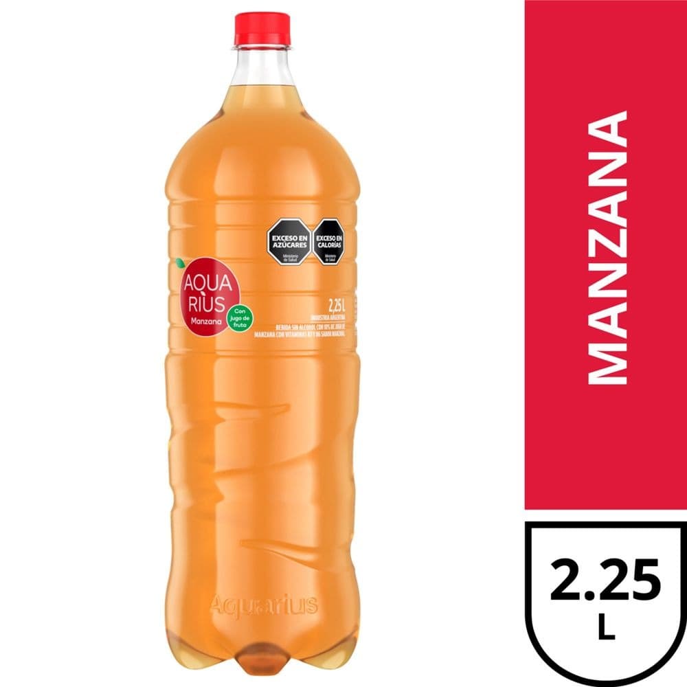 Agua Saborizada Aquarius Manzana 2250ml