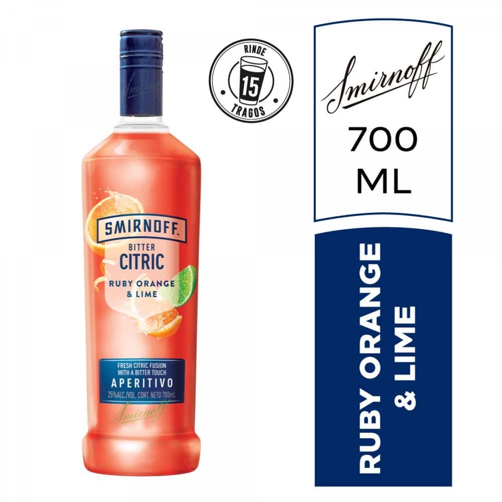 Vodka Smirnoff Ruby Orange & Lime 700ml