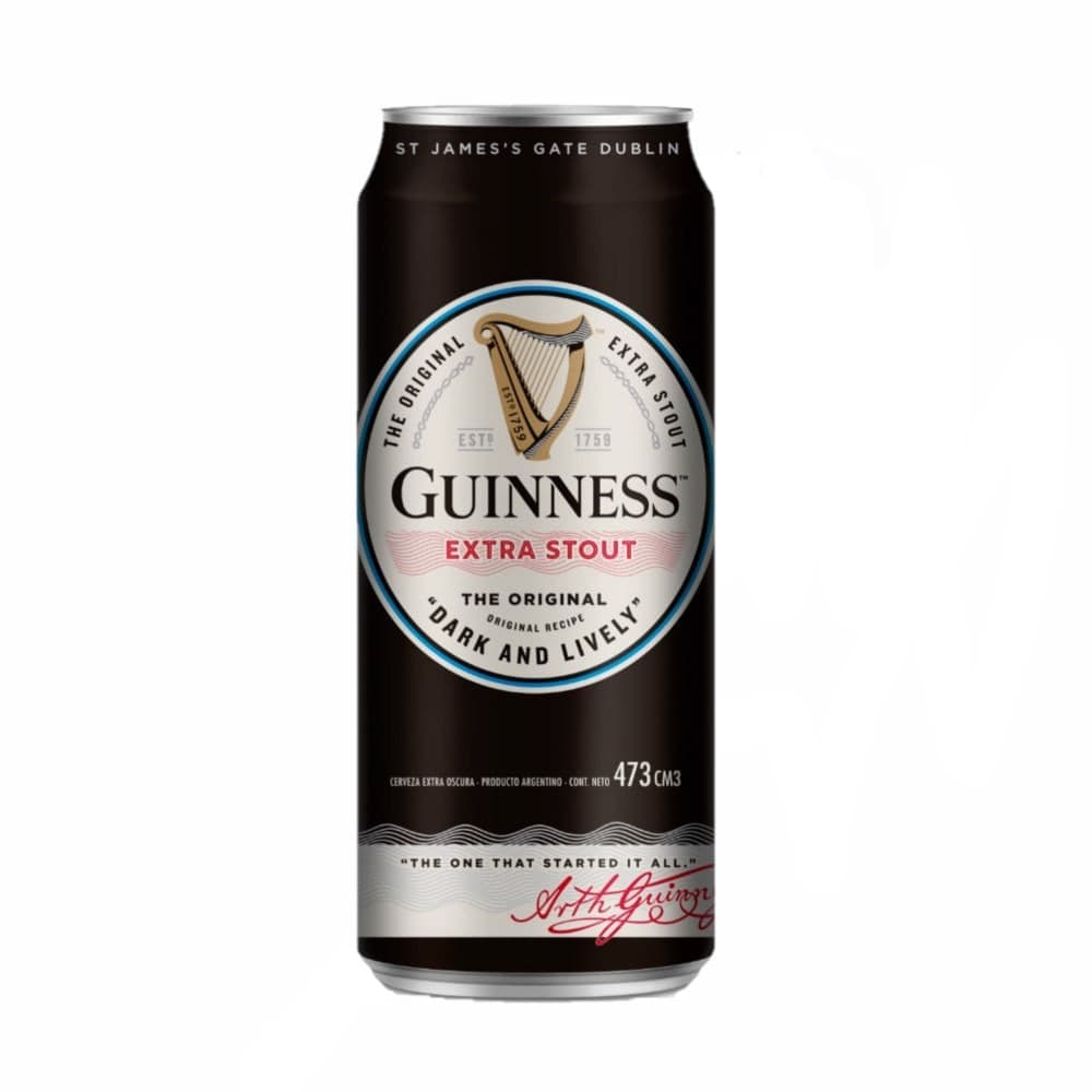 Cerveza Guinness Extra Stout Lata 473ml